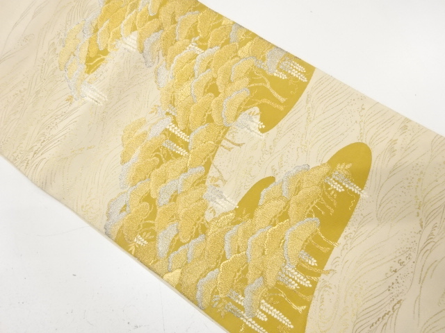 アンティーク　綴れ　羽衣寿松文織り出し袋帯（材料）